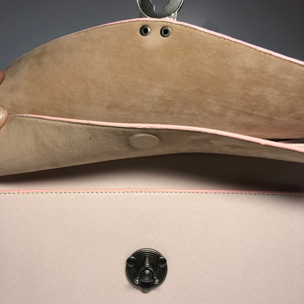 LuLio New Blush Pink Crossbody Saffiano Leather - Picture 7 of 8